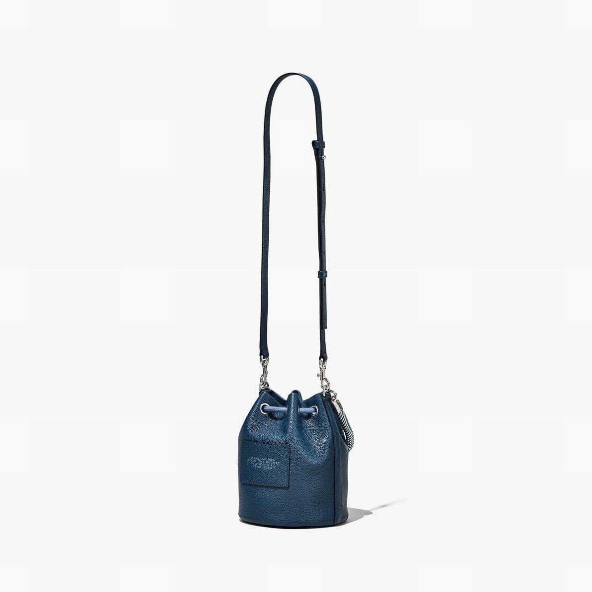 Women Marc Jacobs Leather Bucket Bags Blue | UK MJ4859-W94