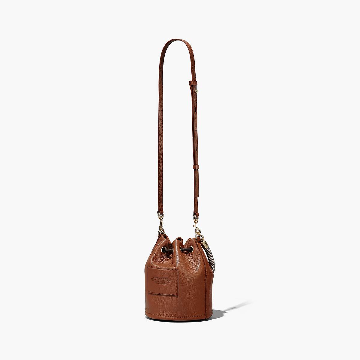 Women Marc Jacobs Leather Bucket Bags Brown | UK MJ9485-B51