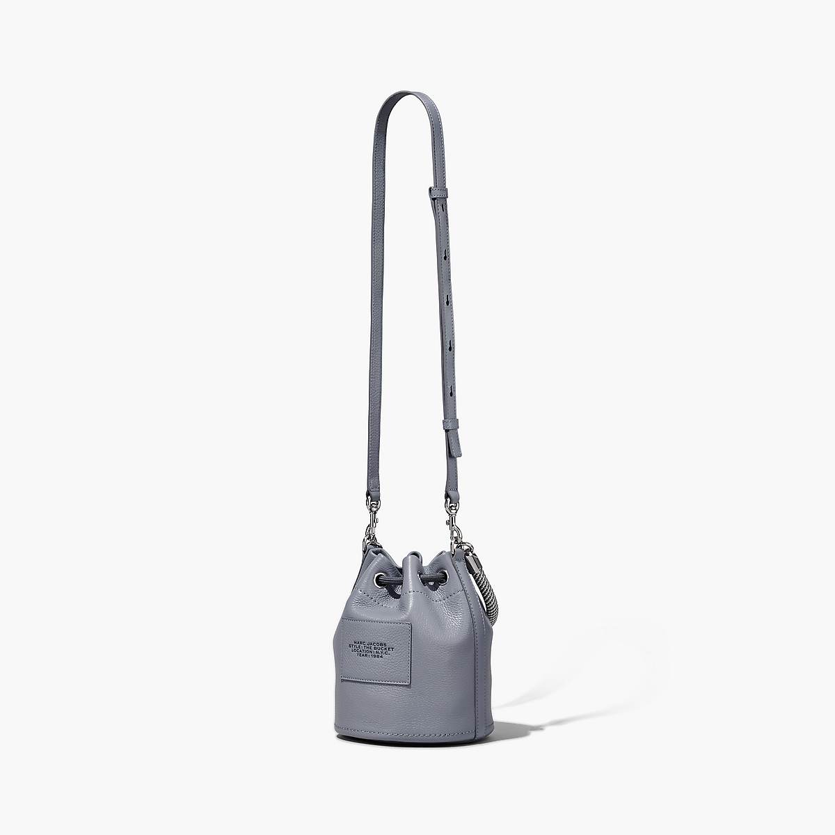 Women Marc Jacobs Leather Bucket Bags Grey | UK MJ0452-J81