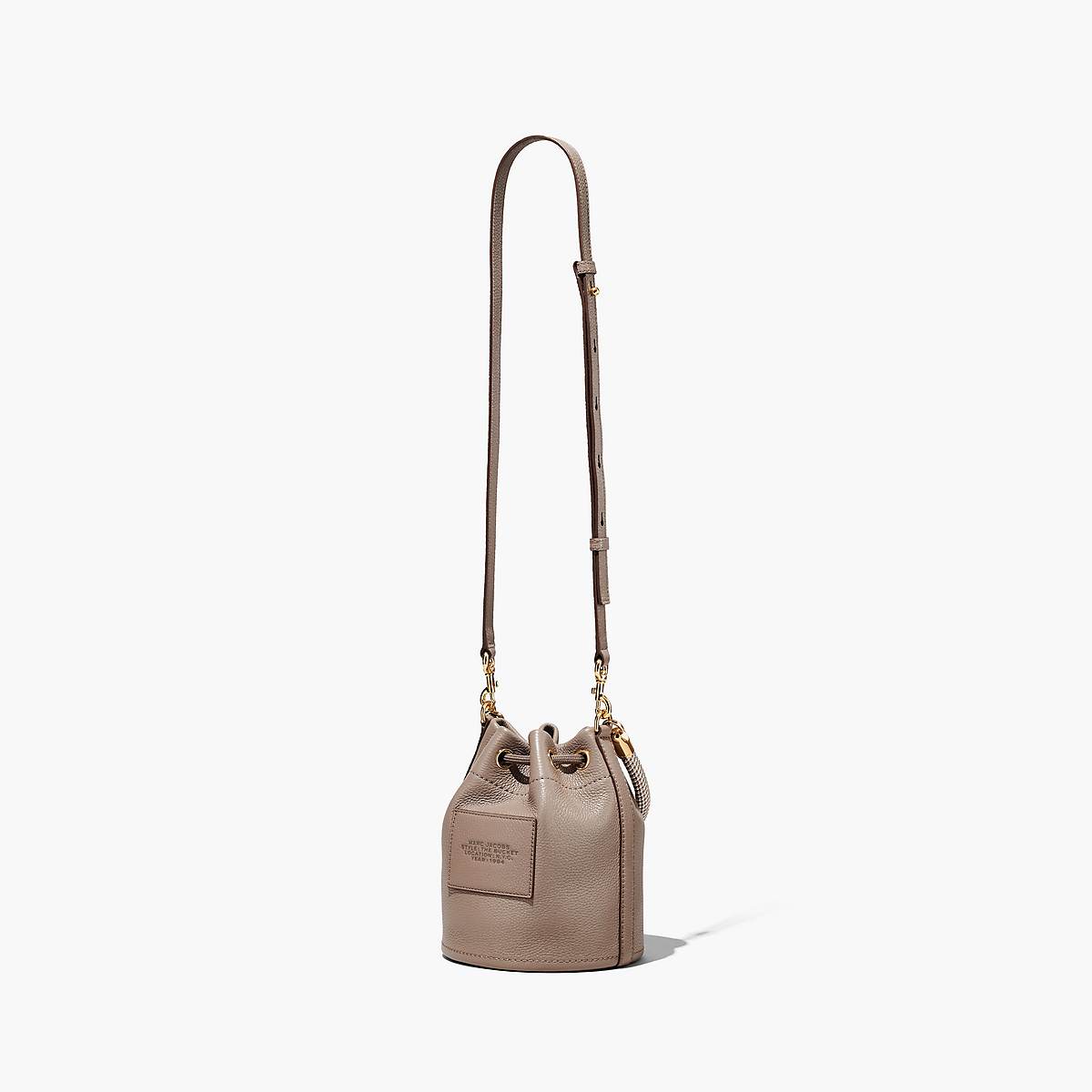 Women Marc Jacobs Leather Bucket Bags Light Grey | UK MJ0345-K96