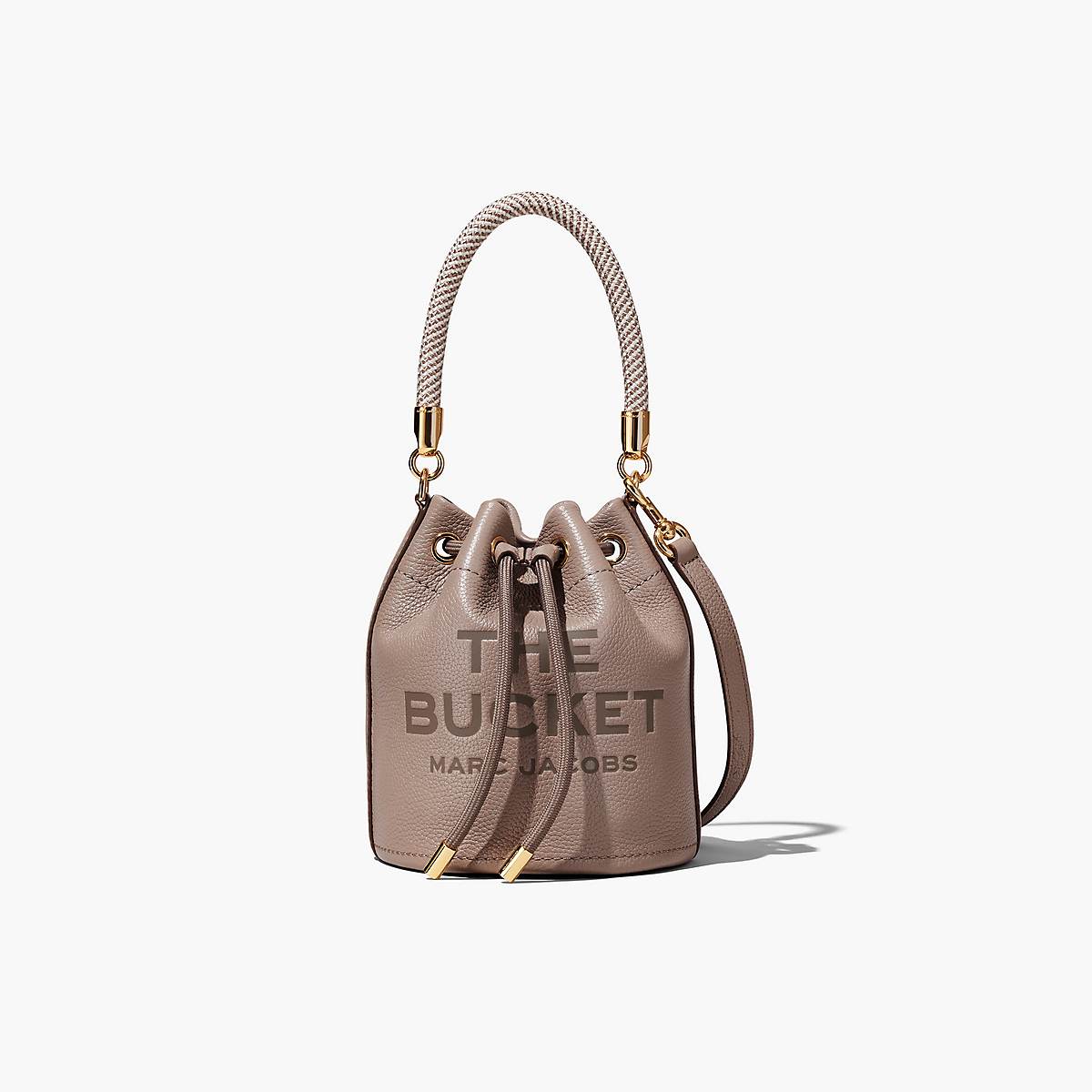 Women Marc Jacobs Leather Bucket Bags Light Grey | UK MJ0345-K96