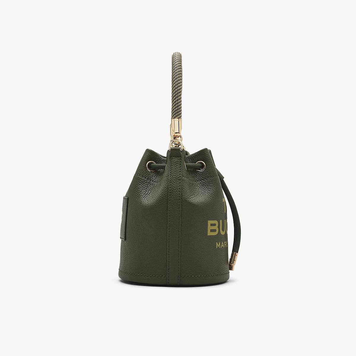 Women Marc Jacobs Leather Bucket Bags Olive | UK MJ7425-C69