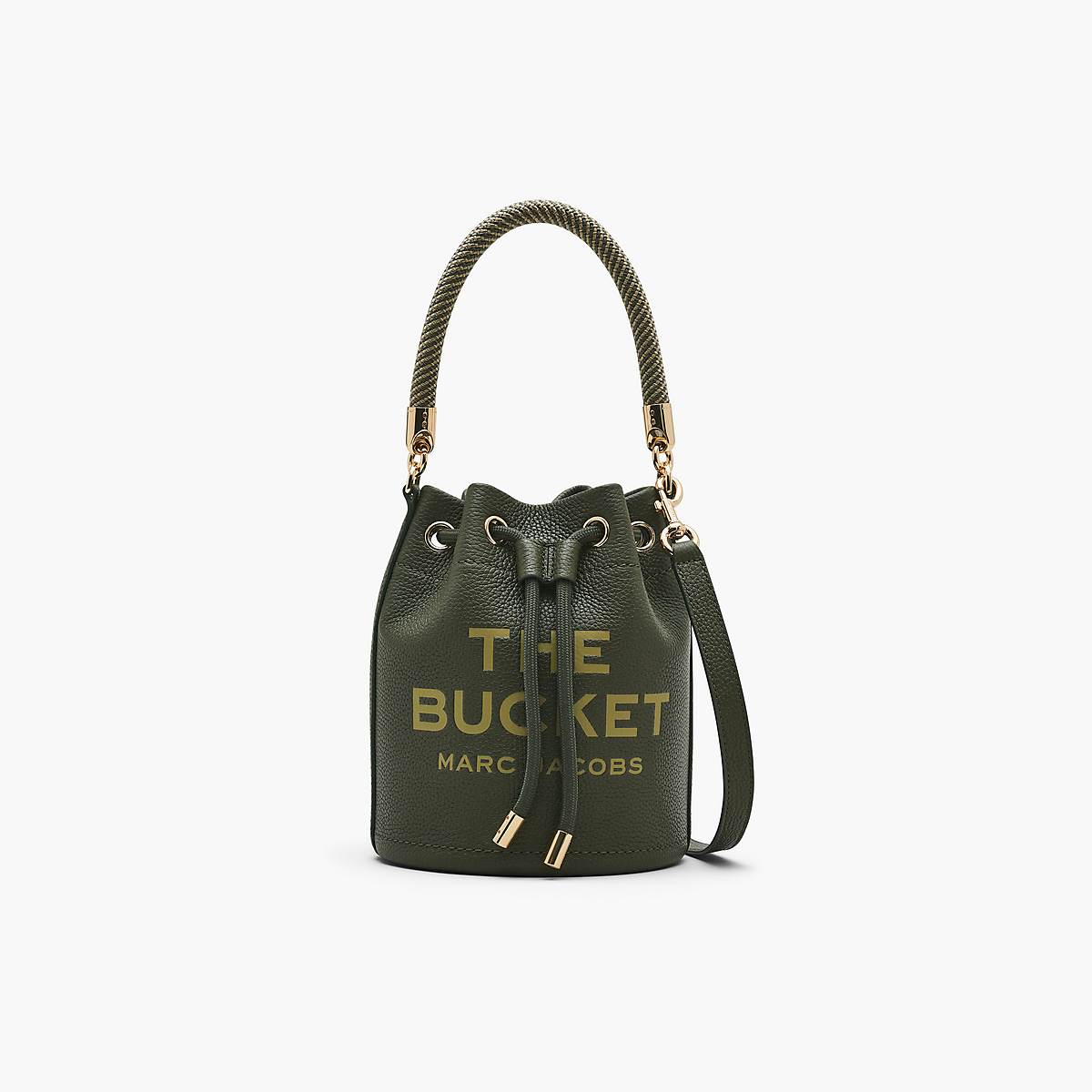 Women Marc Jacobs Leather Bucket Bags Olive | UK MJ7425-C69