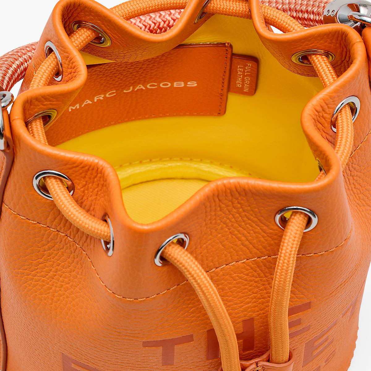 Women Marc Jacobs Leather Bucket Bags Orange | UK MJ4012-Y35