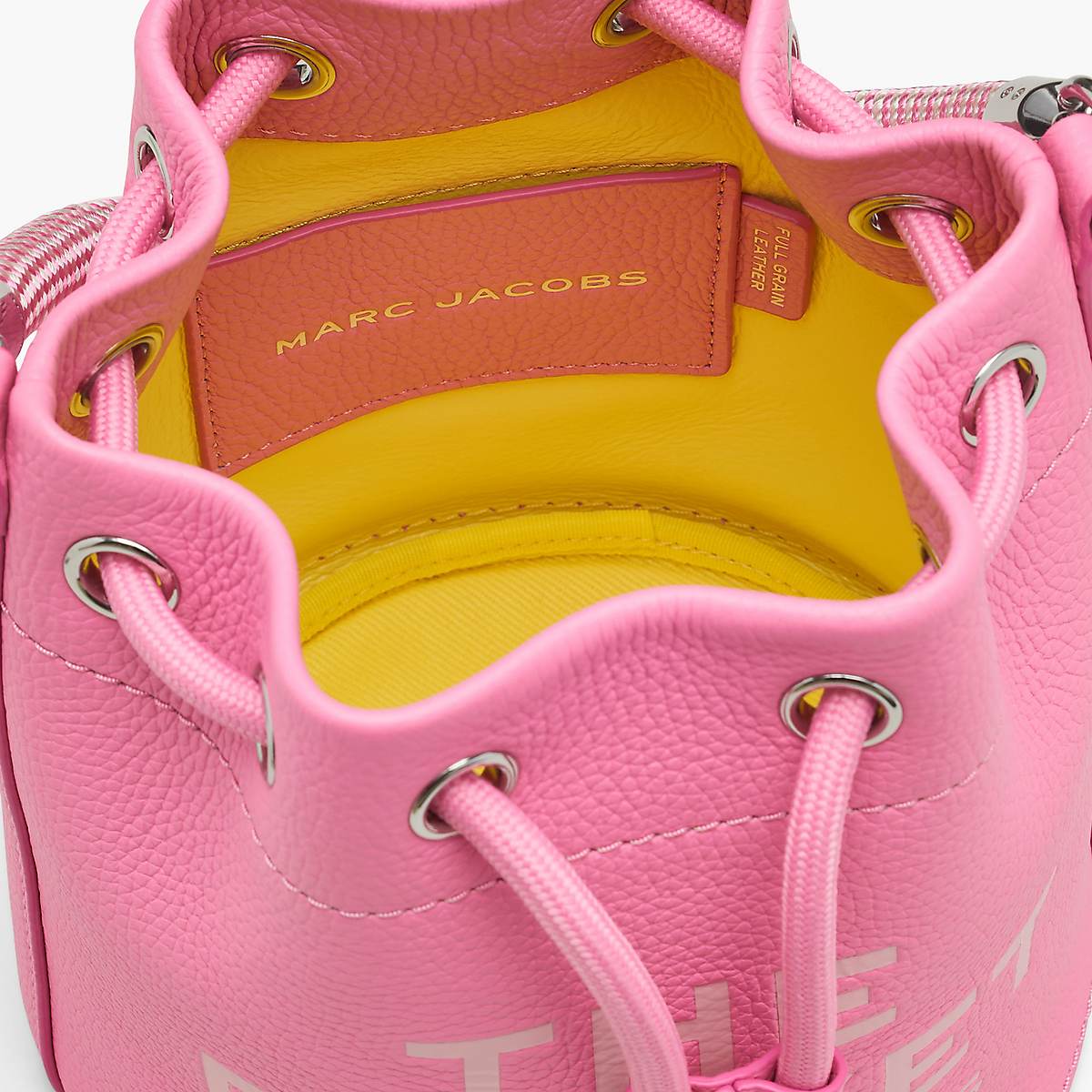 Women Marc Jacobs Leather Bucket Bags Pink | UK MJ1394-L38