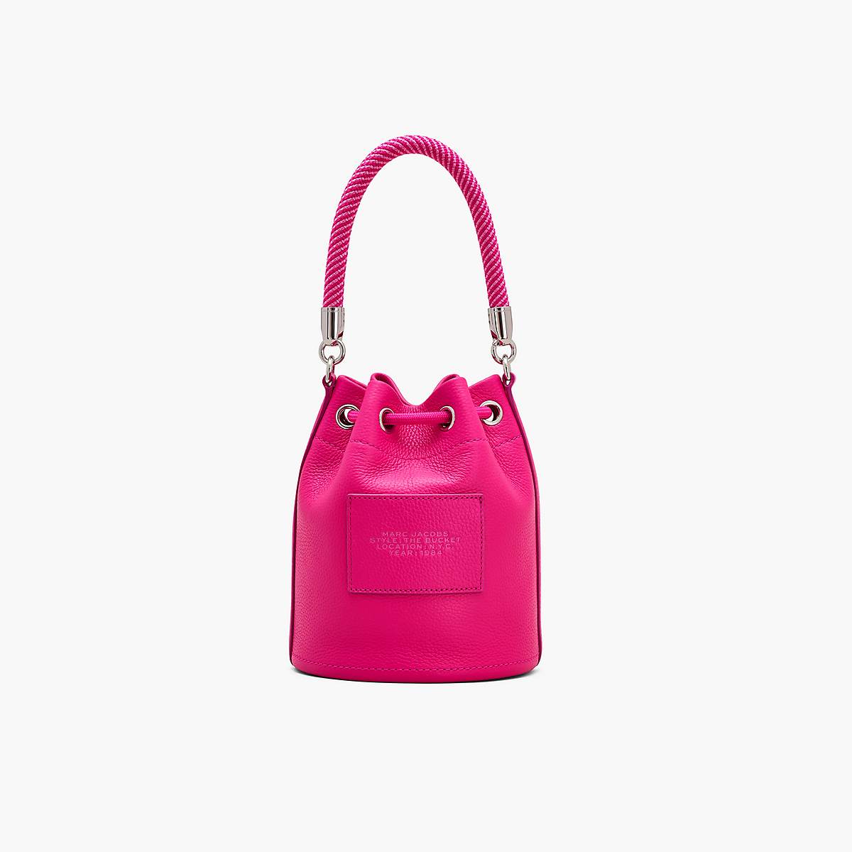 Women Marc Jacobs Leather Bucket Bags Pink | UK MJ4685-E76