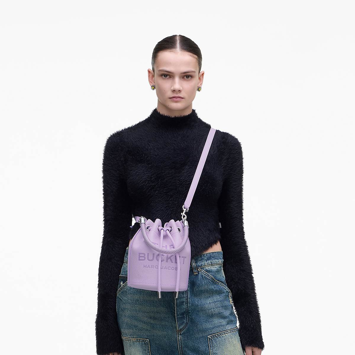 Women Marc Jacobs Leather Bucket Bags Purple | UK MJ9603-T58