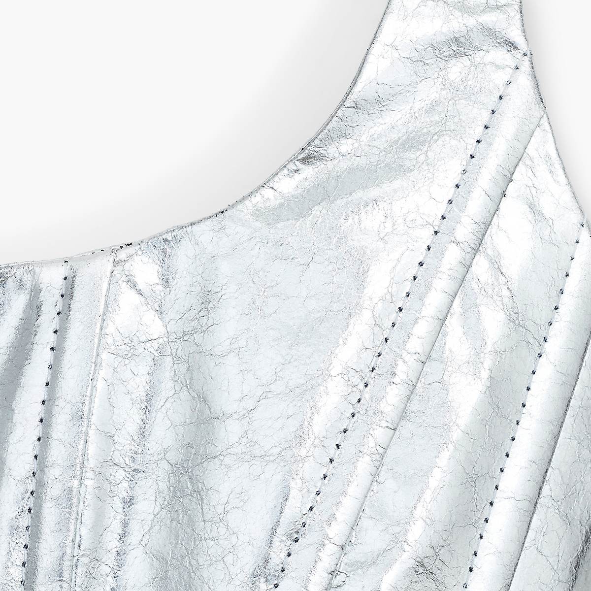 Women Marc Jacobs Leather Bustier Tops Silver | UK MJ6582-J25