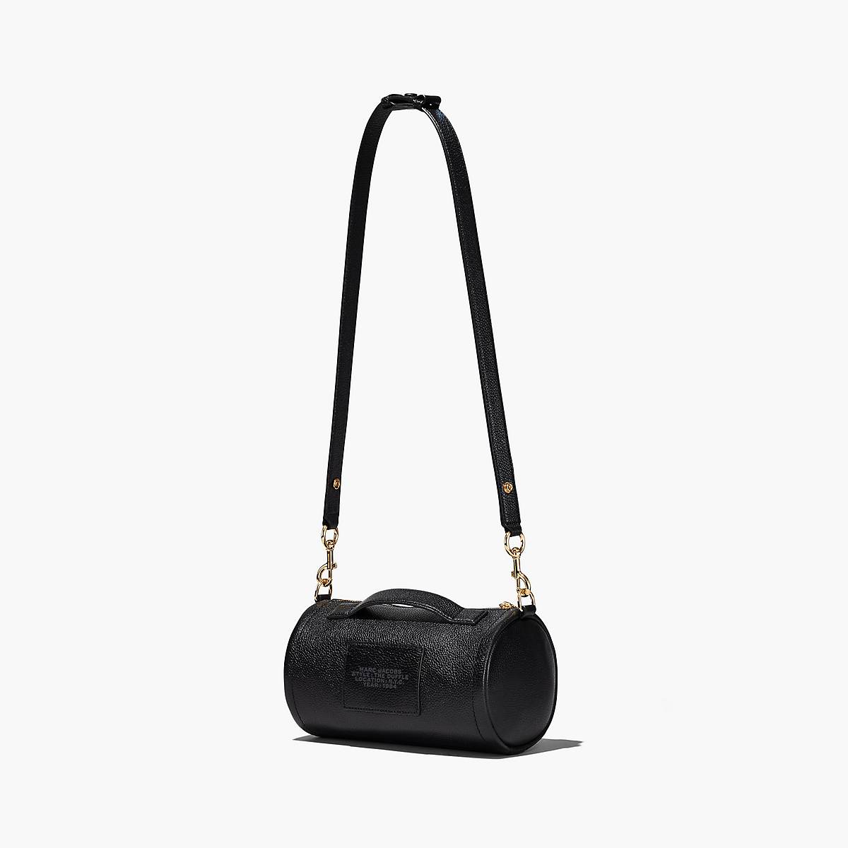 Women Marc Jacobs Leather Duffle Crossbody Bags Black | UK MJ3486-B37