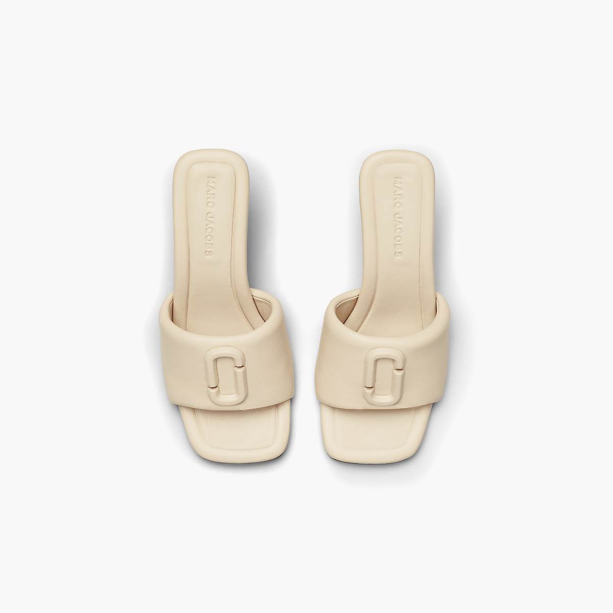 Women Marc Jacobs Leather J Marc Heeled Sandals White | UK MJ1935-W78