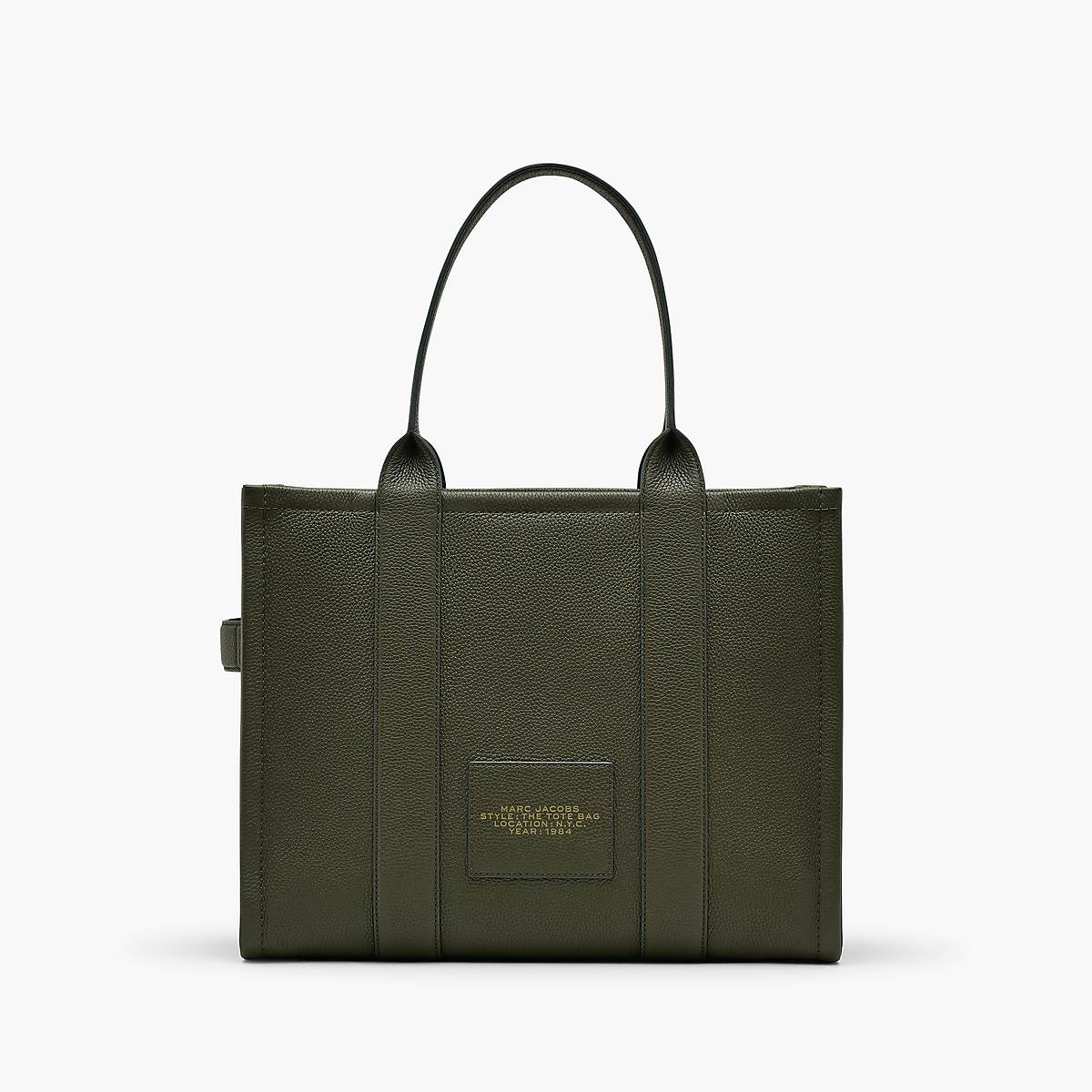 Women Marc Jacobs Leather Large Tote Bags Olive | UK MJ7629-W81