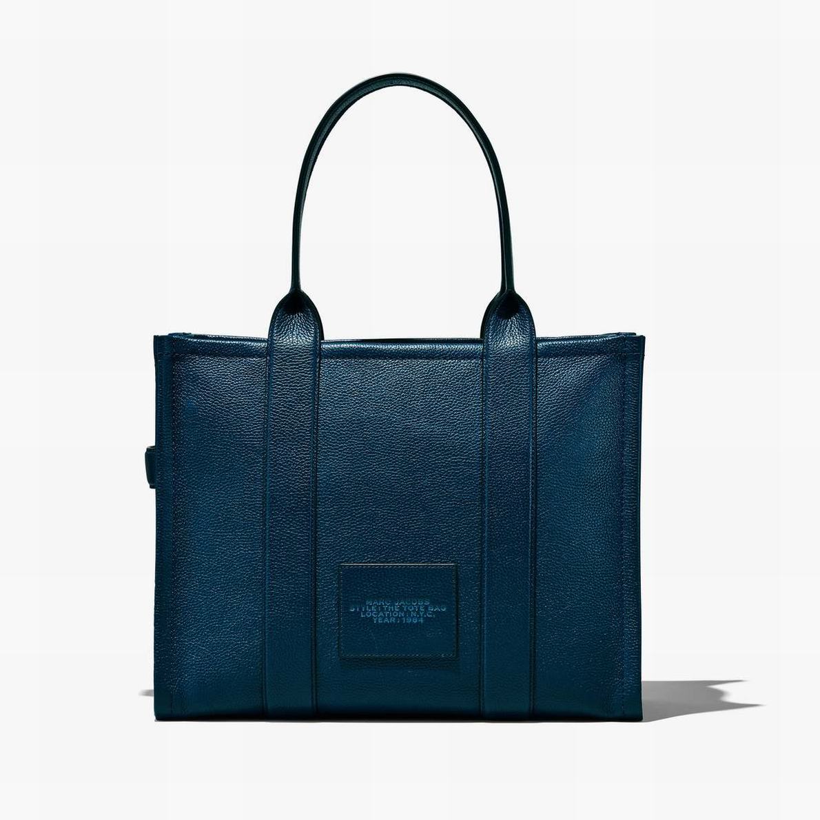 Women Marc Jacobs Leather Large Tote Bags Blue | UK MJ8106-O41