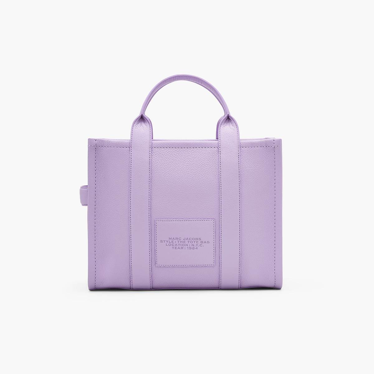 Women Marc Jacobs Leather Medium Tote Bags Purple | UK MJ6058-T71