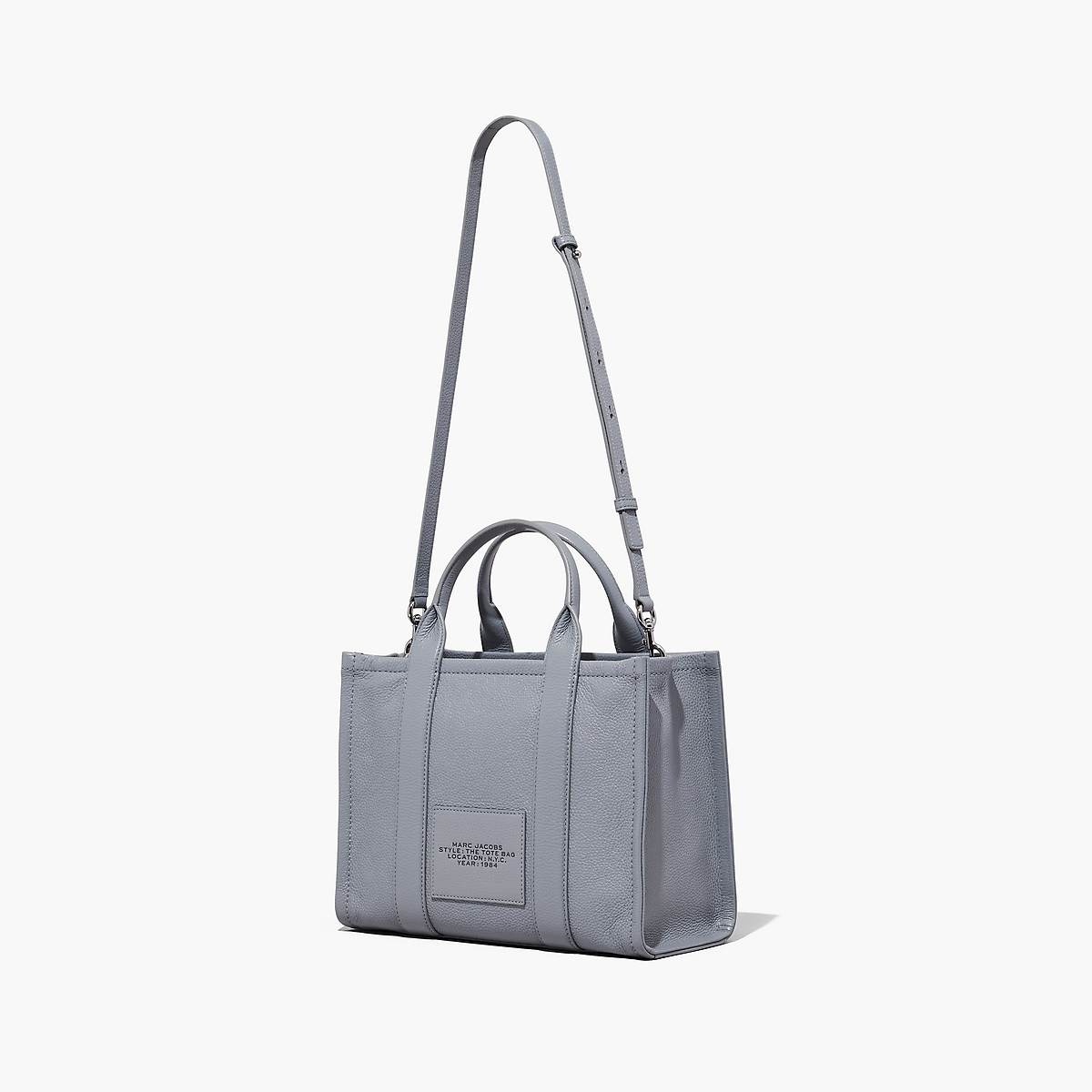 Women Marc Jacobs Leather Medium Tote Bags Grey | UK MJ7523-P09