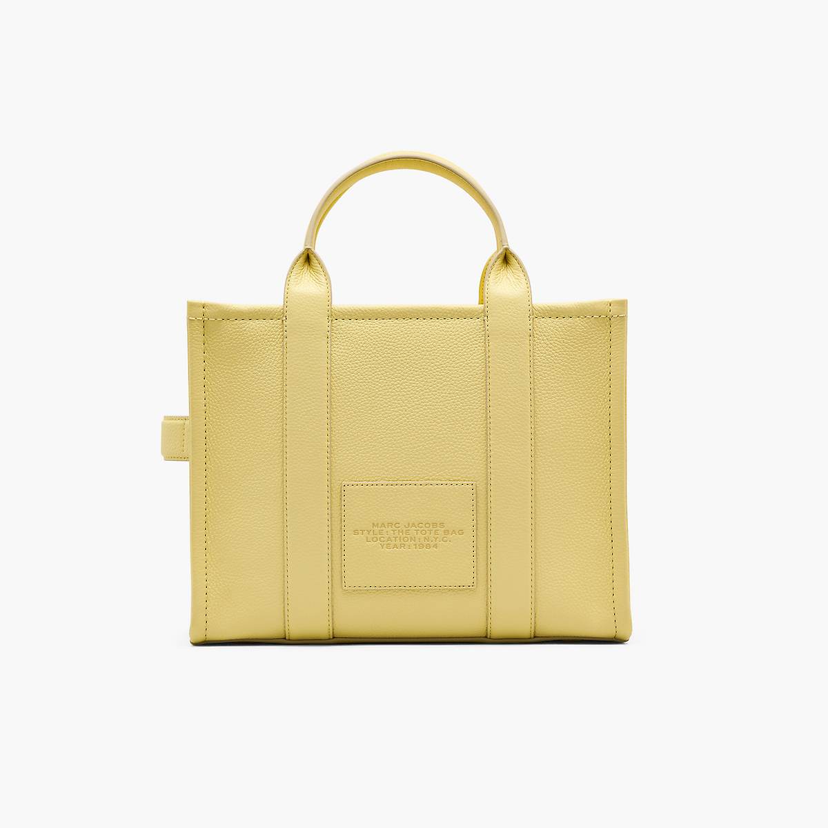 Women Marc Jacobs Leather Medium Tote Bags Yellow | UK MJ7410-A20