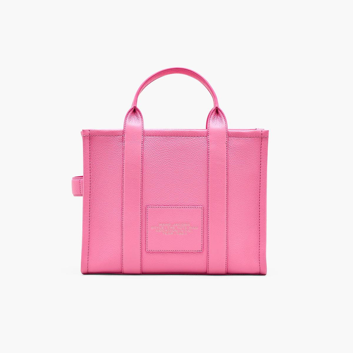 Women Marc Jacobs Leather Medium Tote Bags Pink | UK MJ7942-S20