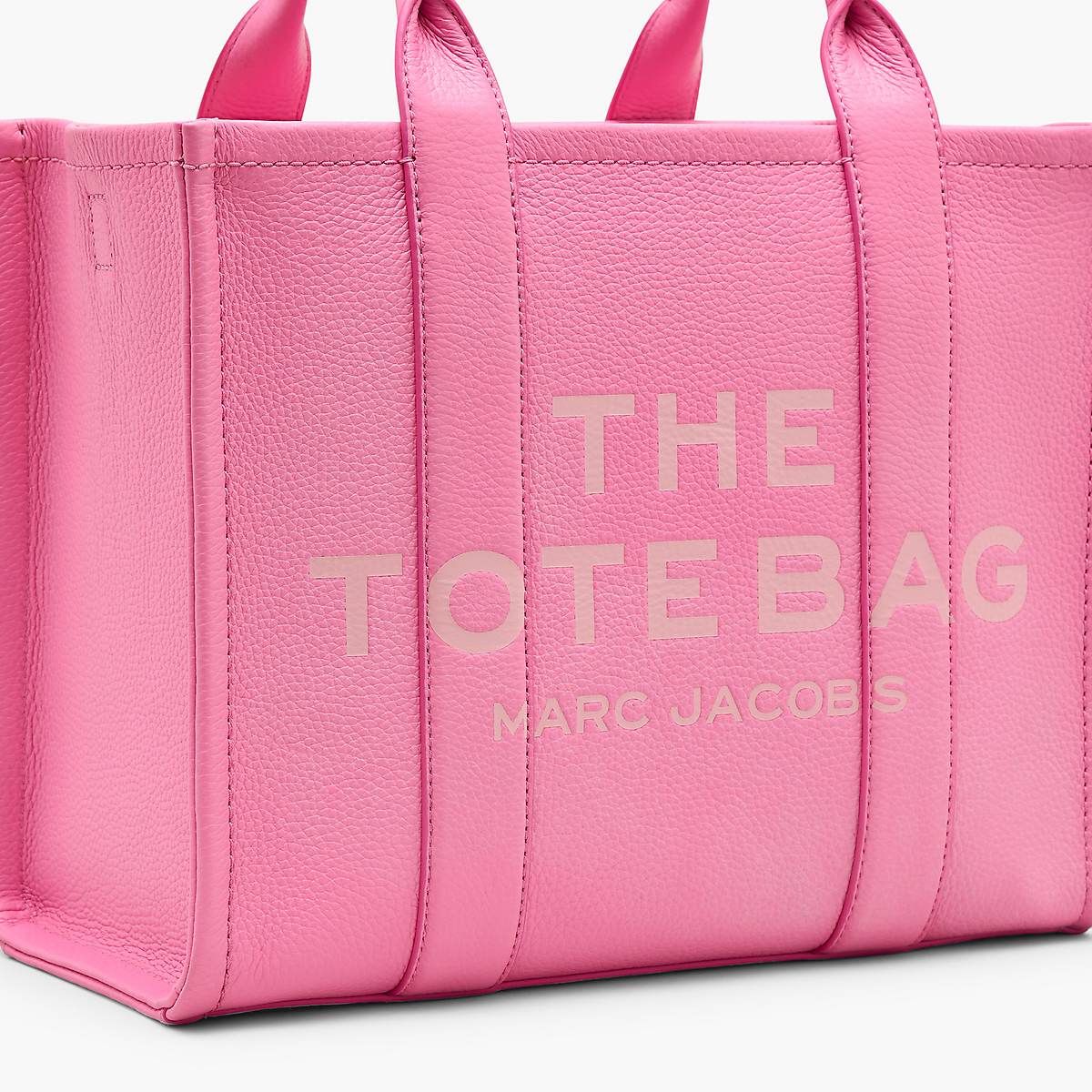 Women Marc Jacobs Leather Medium Tote Bags Pink | UK MJ7942-S20