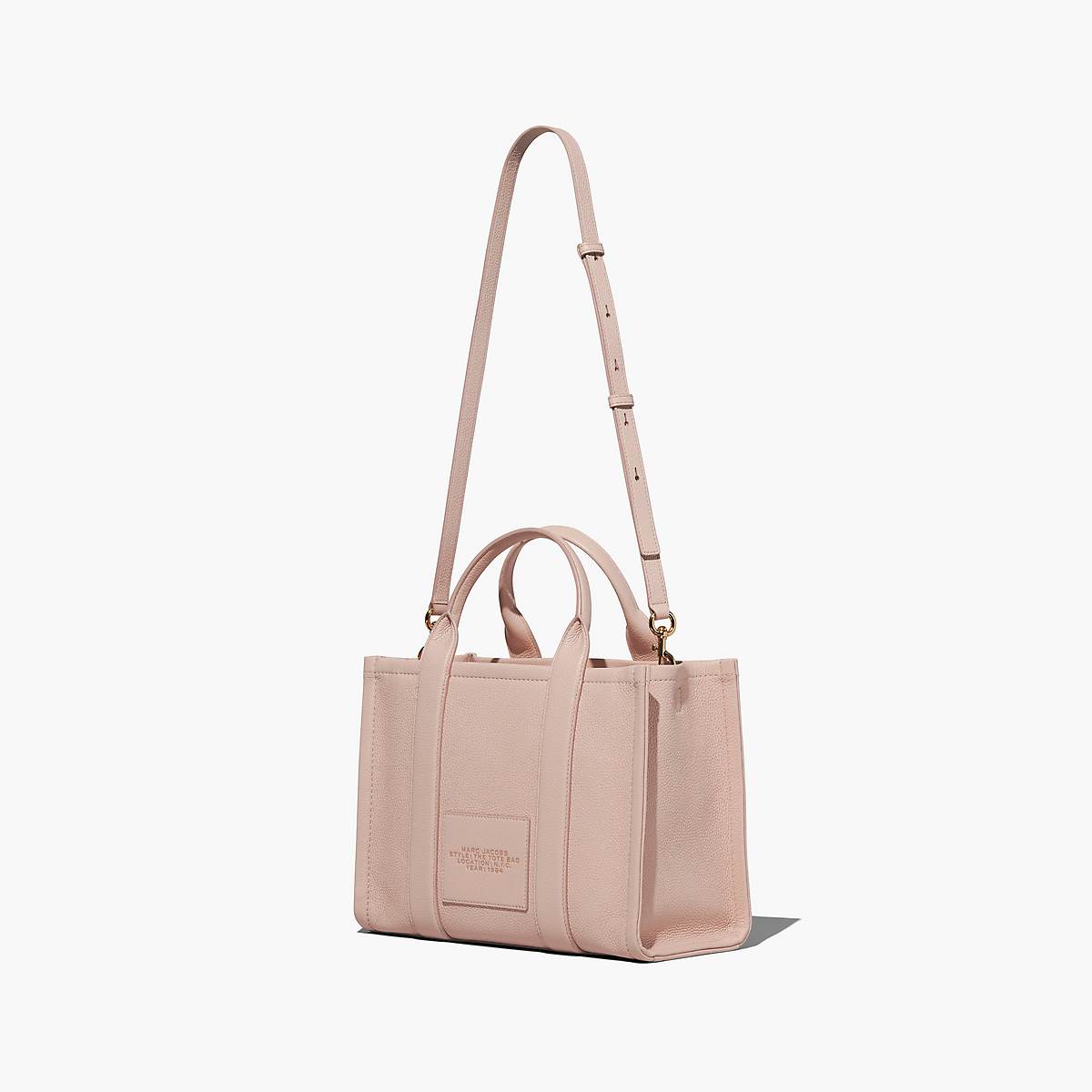 Women Marc Jacobs Leather Medium Tote Bags Rose | UK MJ3206-D75