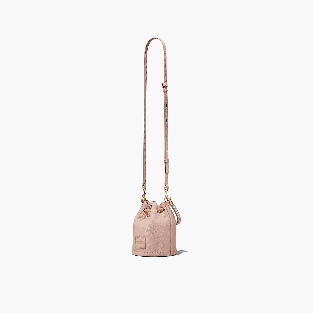 Women Marc Jacobs Leather Mini Bucket Bags Rose | UK MJ7239-G27