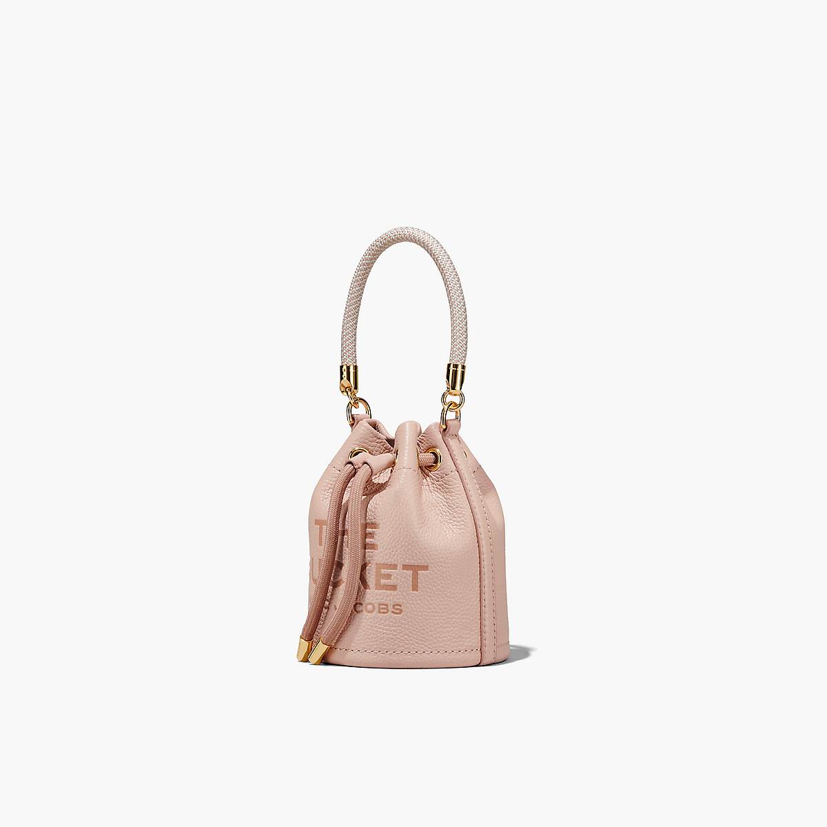 Women Marc Jacobs Leather Mini Bucket Bags Rose | UK MJ7239-G27