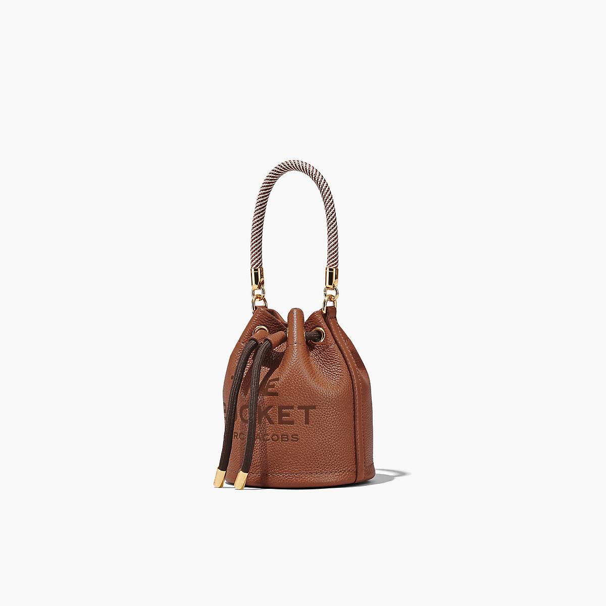 Women Marc Jacobs Leather Mini Bucket Bags Brown | UK MJ1793-H82