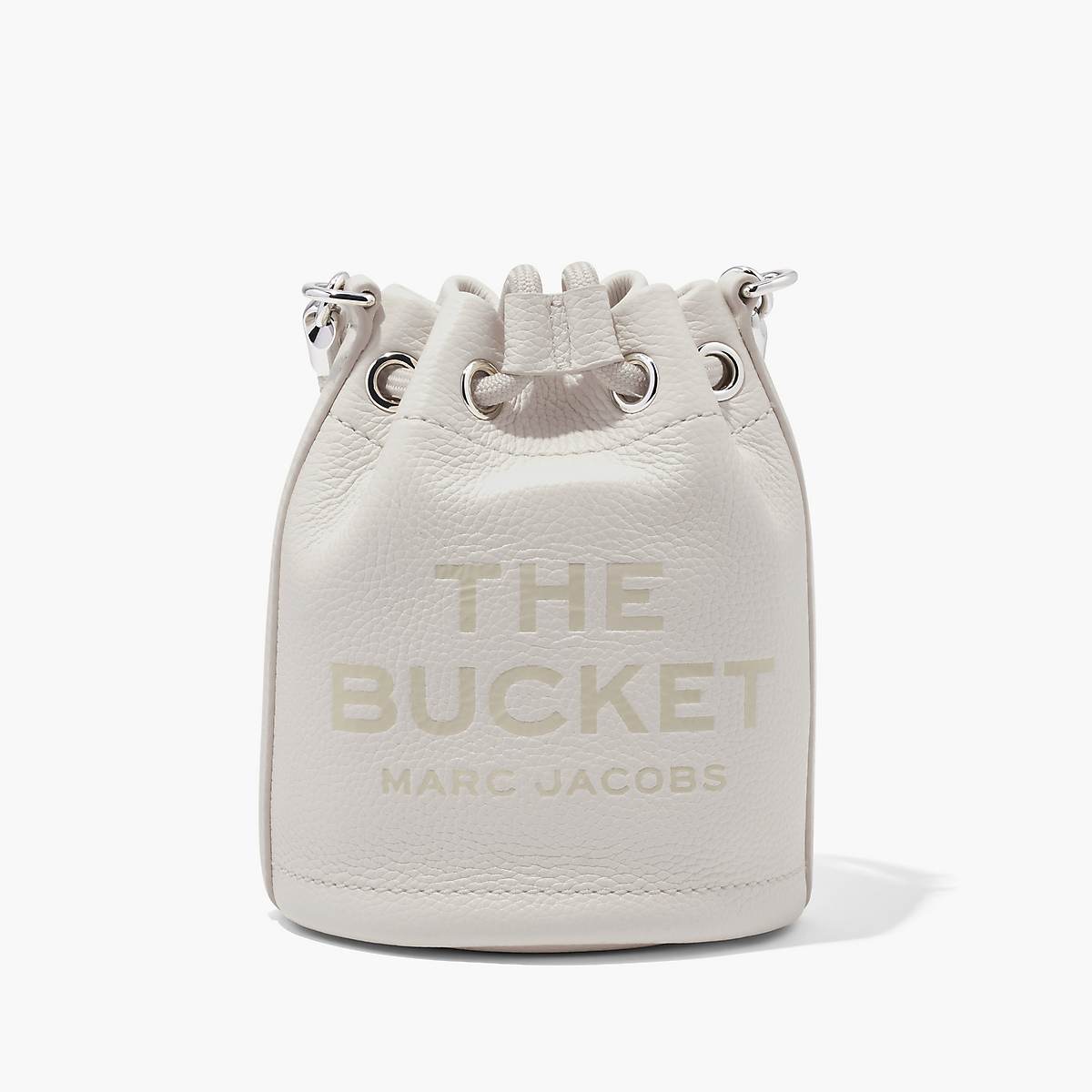 Women Marc Jacobs Leather Mini Bucket Bags Silver | UK MJ9356-J04