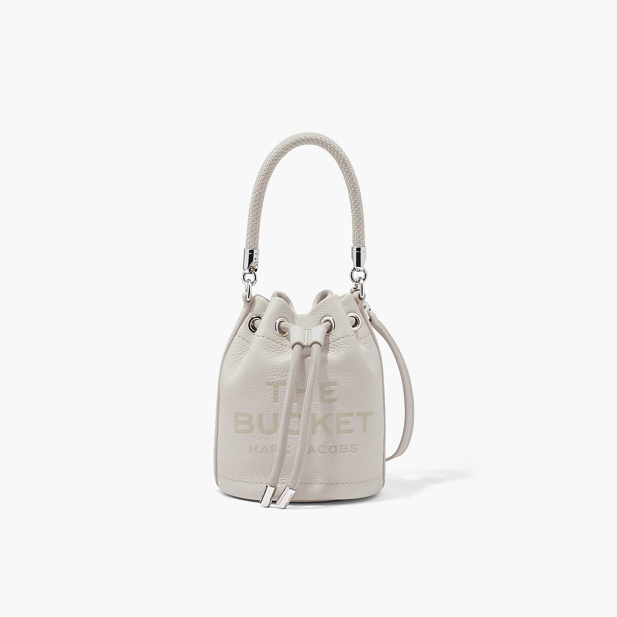 Women Marc Jacobs Leather Mini Bucket Bags Silver | UK MJ9356-J04