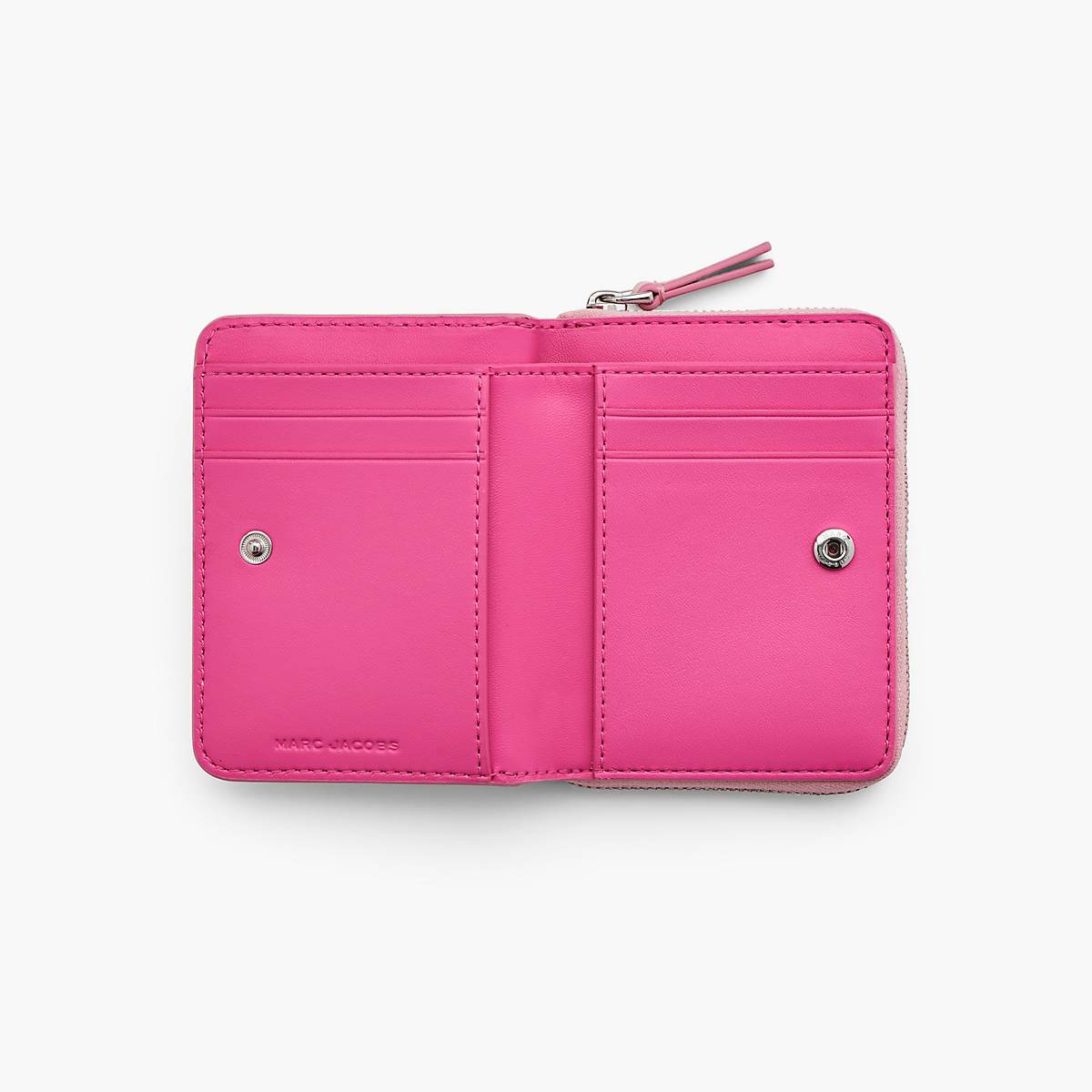 Women Marc Jacobs Leather Mini Compact Wallets Pink | UK MJ2839-U17