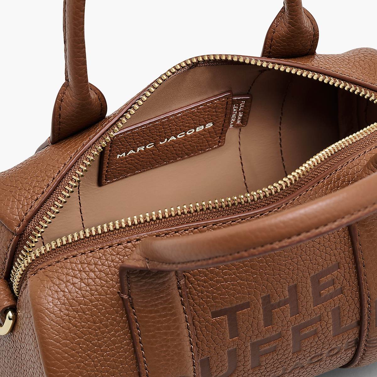 Women Marc Jacobs Leather Mini Duffle Crossbody Bags Brown | UK MJ7491-E23