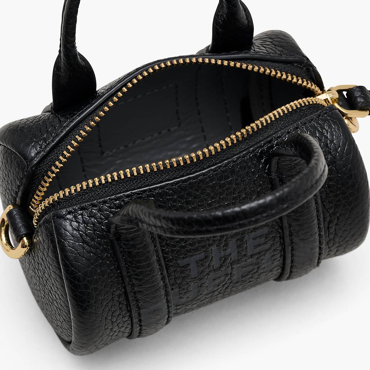 Women Marc Jacobs Leather Nano Duffle Crossbody Bags Black | UK MJ4032-S35