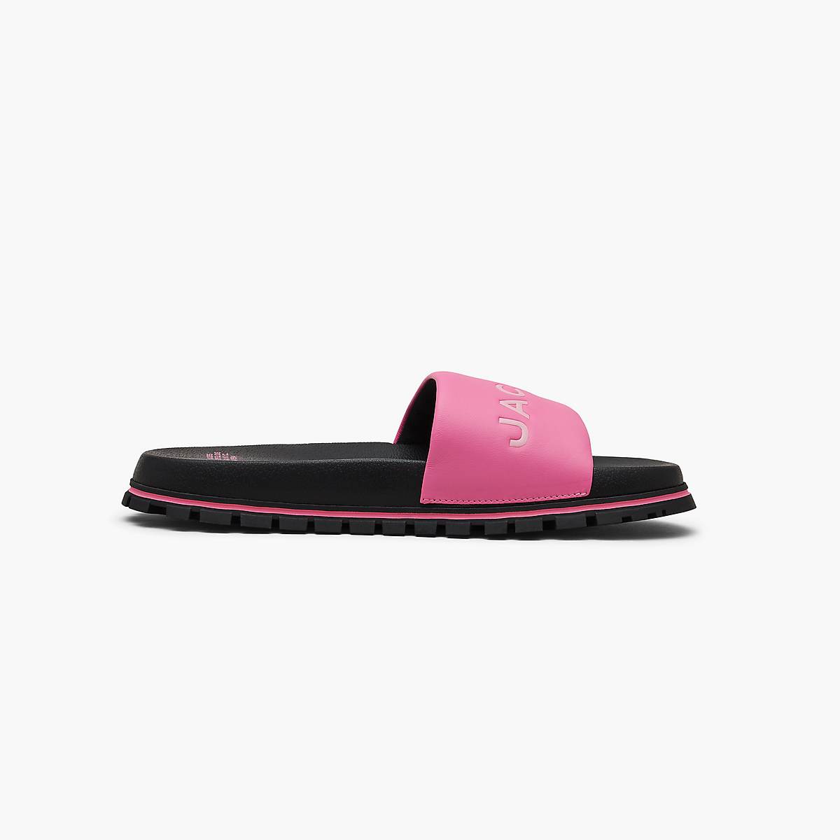 Women Marc Jacobs Leather Slides Pink | UK MJ4695-B94