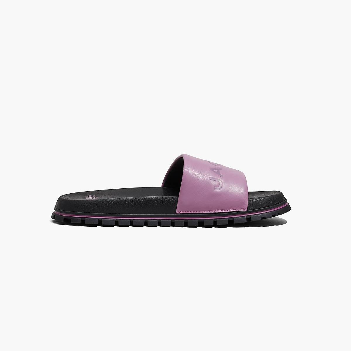 Women Marc Jacobs Leather Slides Purple | UK MJ7982-C09