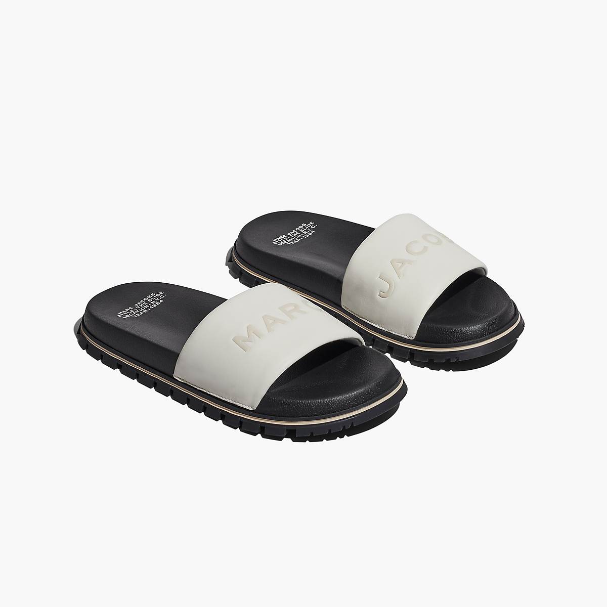 Women Marc Jacobs Leather Slides White | UK MJ9476-N48