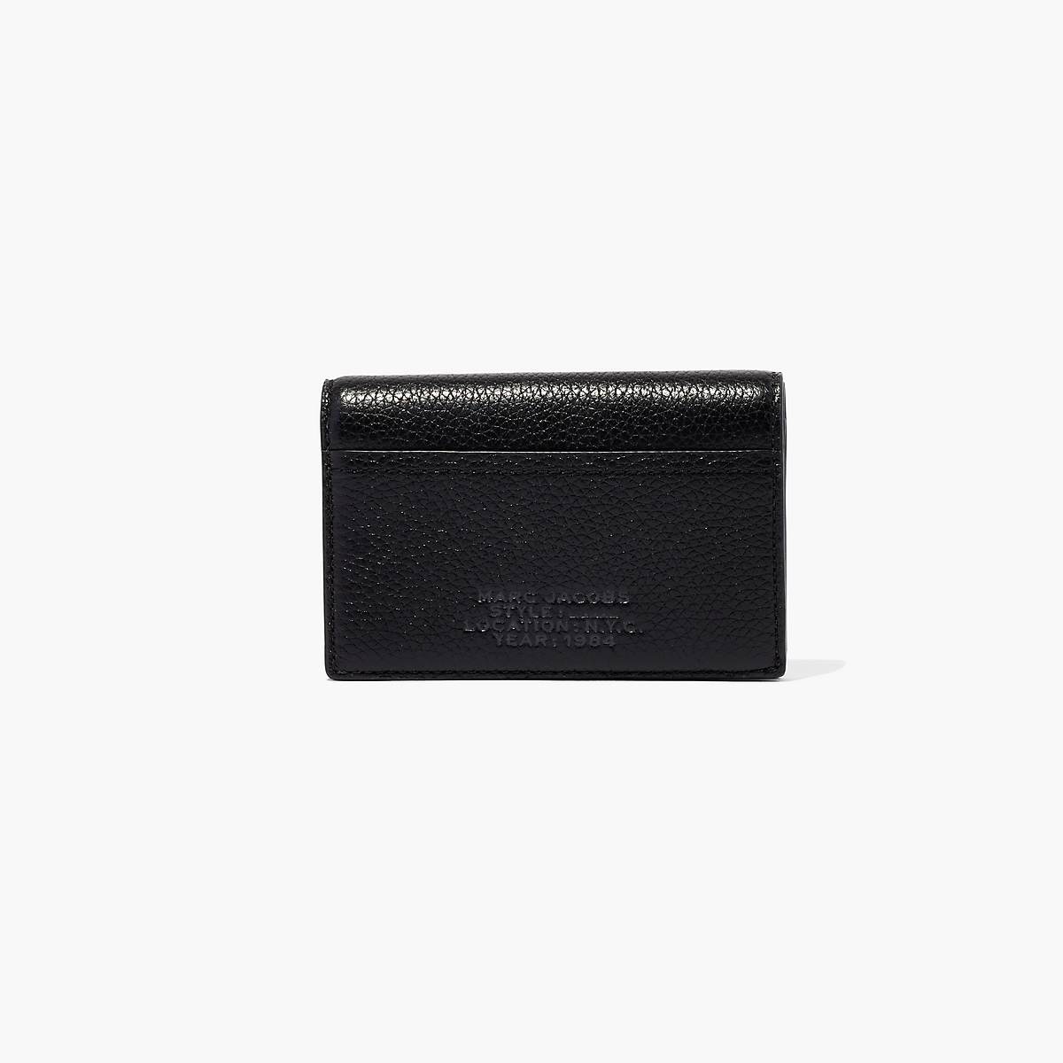 Women Marc Jacobs Leather Small Bifold Wallets Black | UK MJ9368-L67