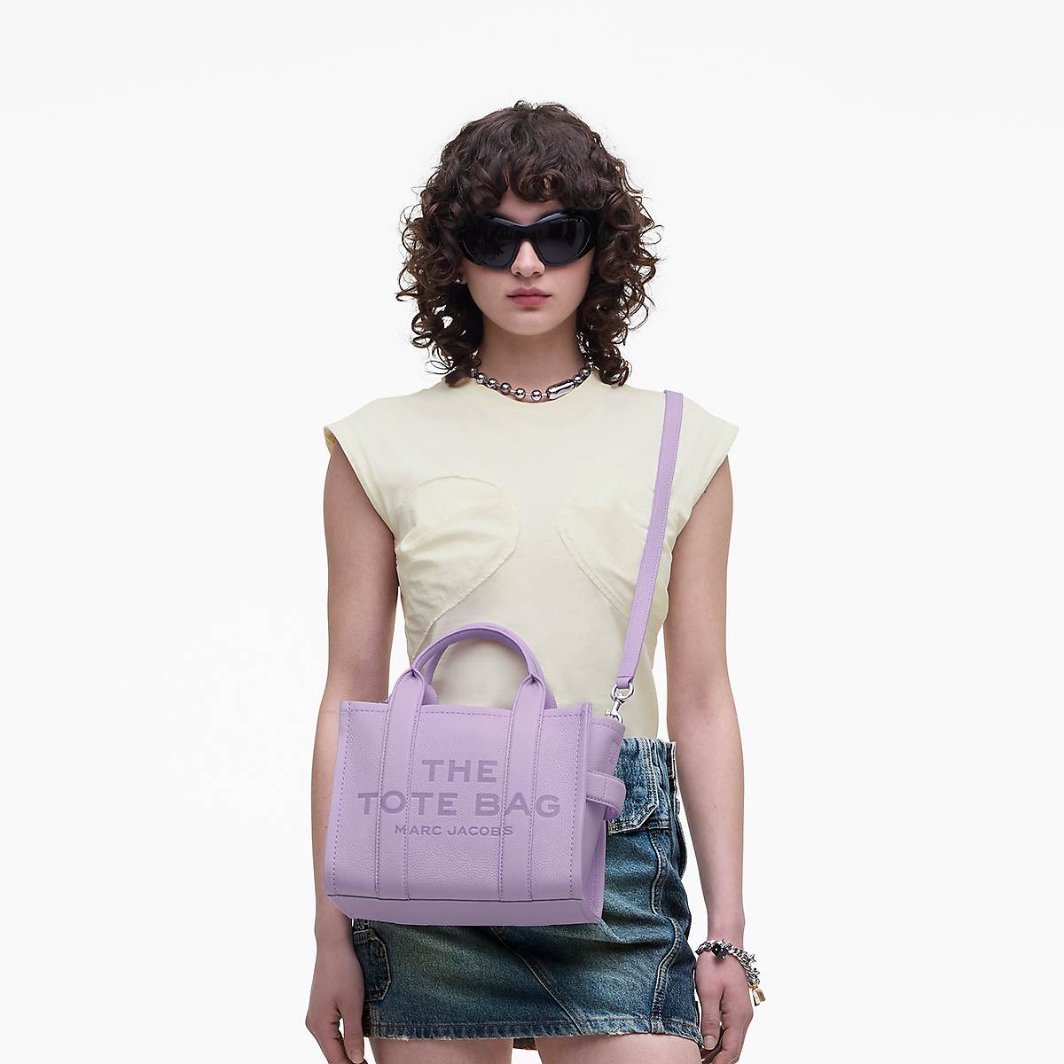 Women Marc Jacobs Leather Small Tote Bags Purple | UK MJ7312-U30