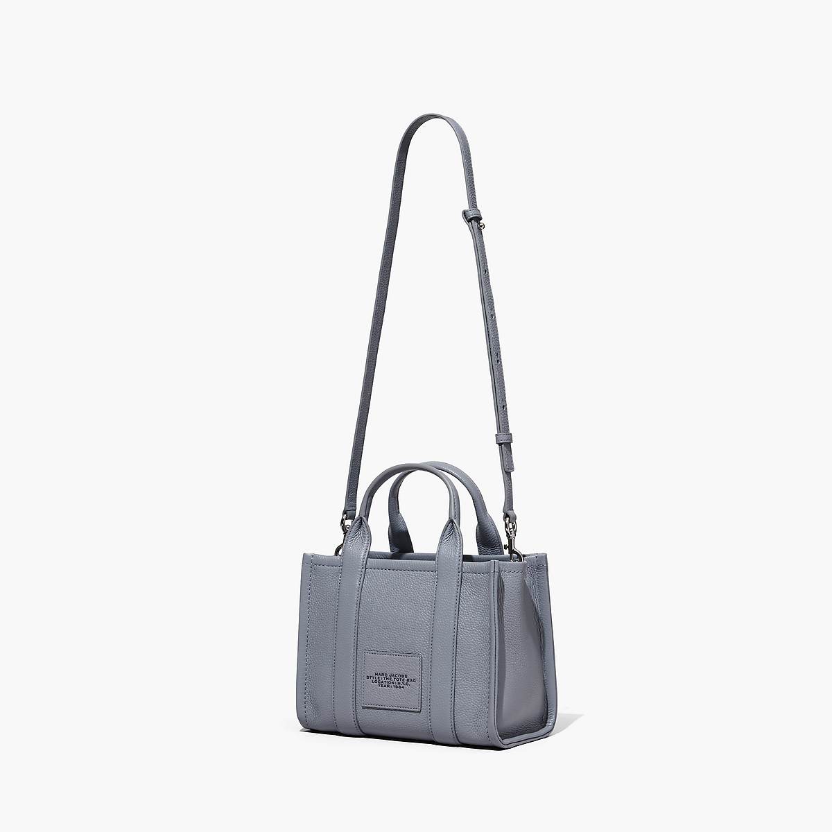 Women Marc Jacobs Leather Small Tote Bags Grey | UK MJ7583-S68