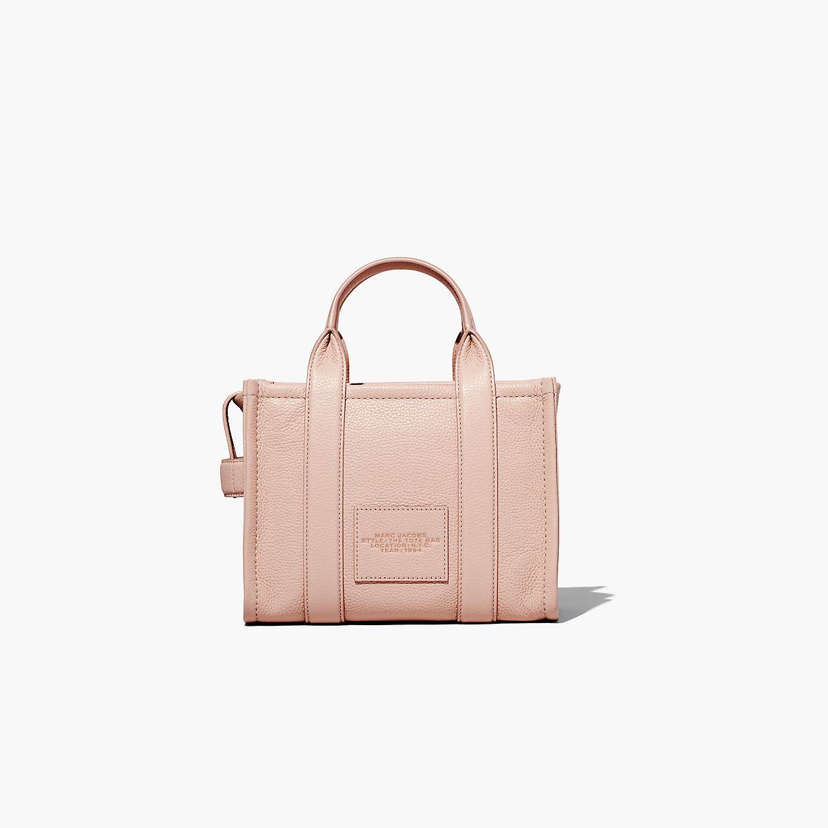 Women Marc Jacobs Leather Small Tote Bags Rose | UK MJ7520-H84