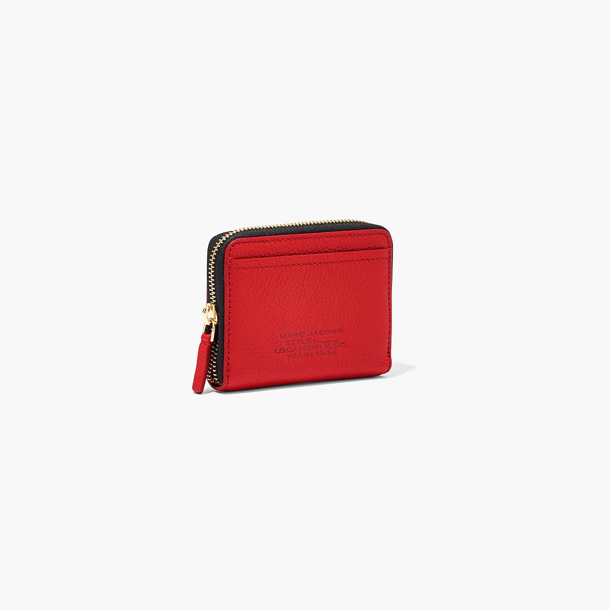 Women Marc Jacobs Leather Zip Around Wallets Red | UK MJ8465-U78