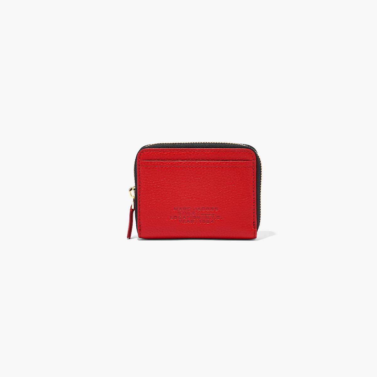 Women Marc Jacobs Leather Zip Around Wallets Red | UK MJ8465-U78