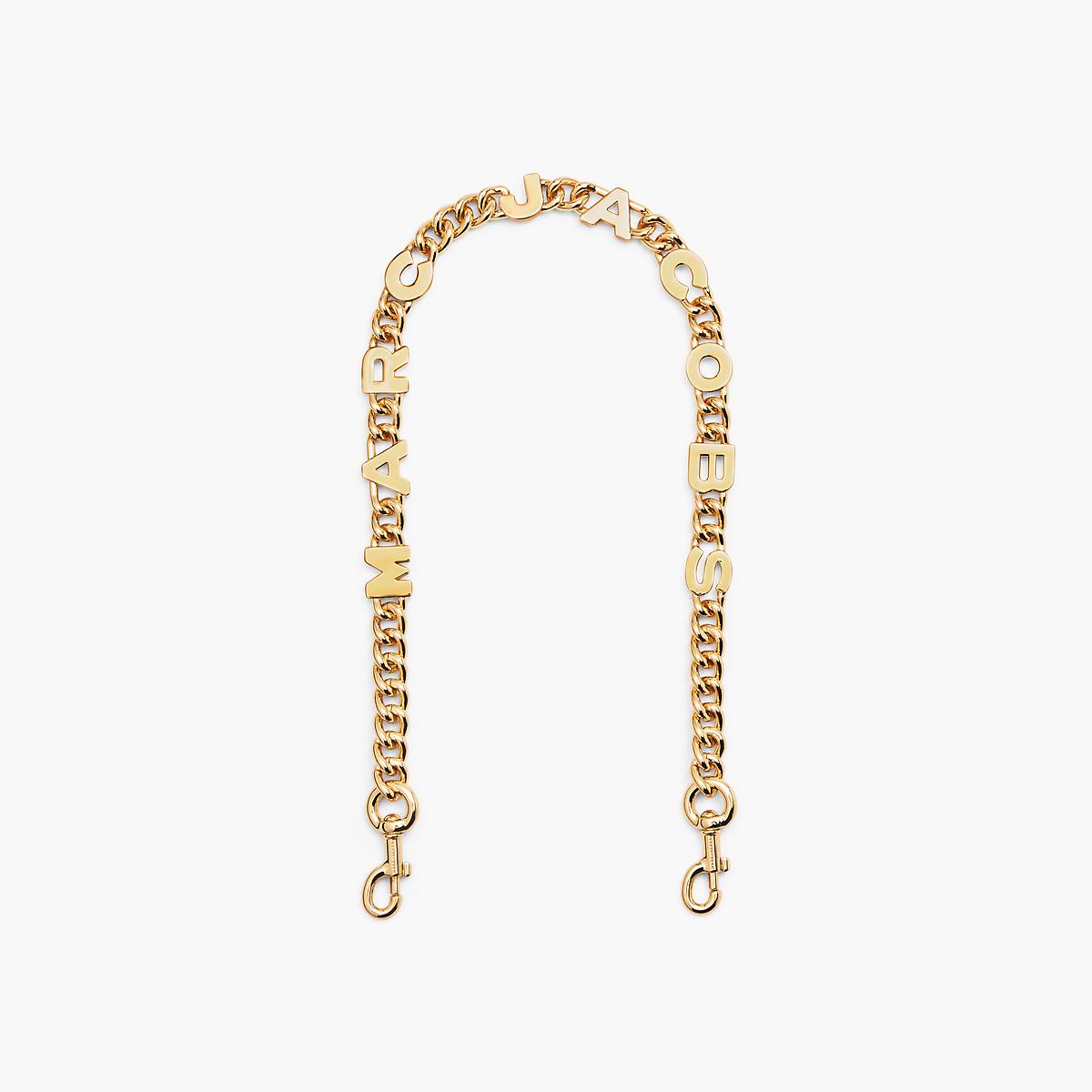 Women Marc Jacobs Logo Chain Shoulder Strap Bag Strap Gold | UK MJ3589-C18