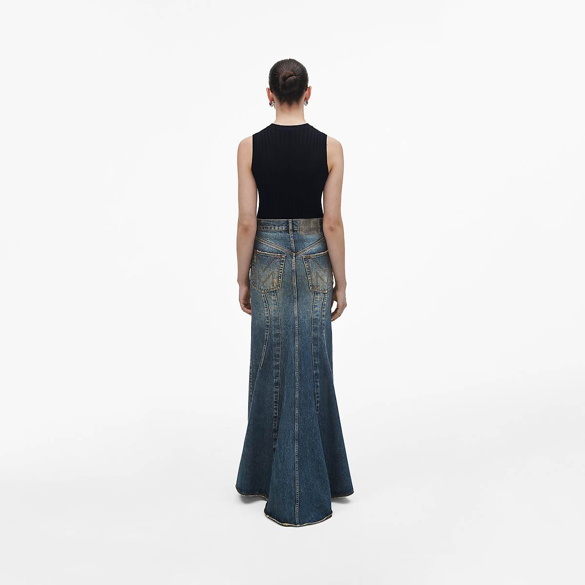 Women Marc Jacobs Long Fluted Skirts Indigo | UK MJ7506-Z81