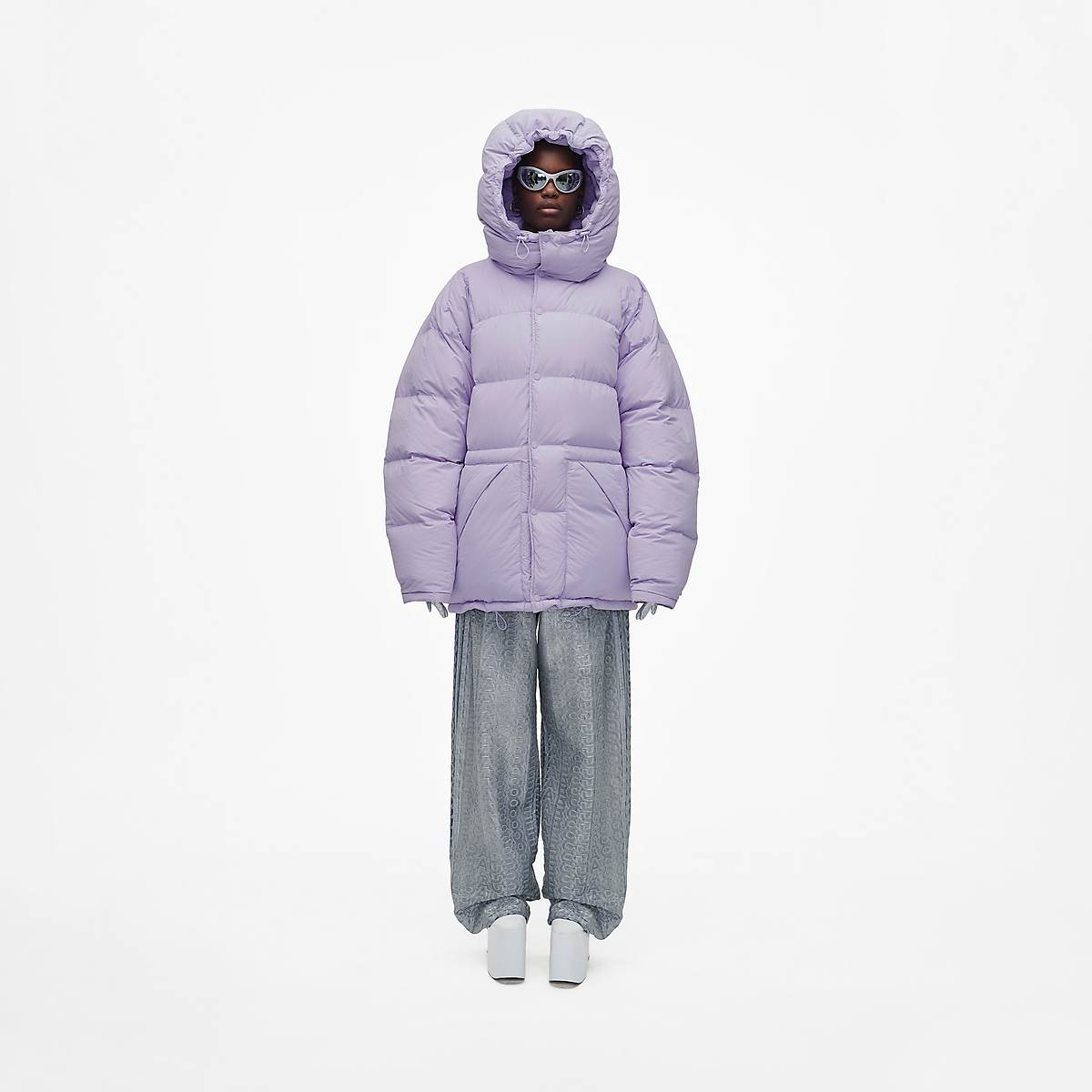 Women Marc Jacobs Long Puffer Jackets Lavender | UK MJ2859-G31