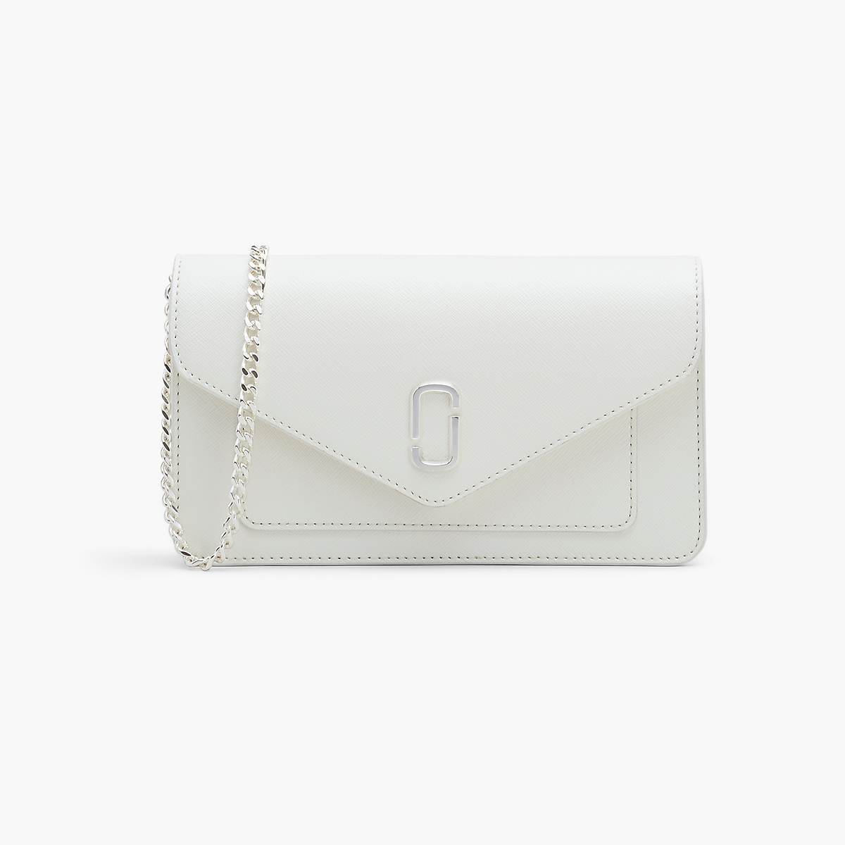 Women Marc Jacobs Longshot Chain DTM Wallets White | UK MJ4036-B71