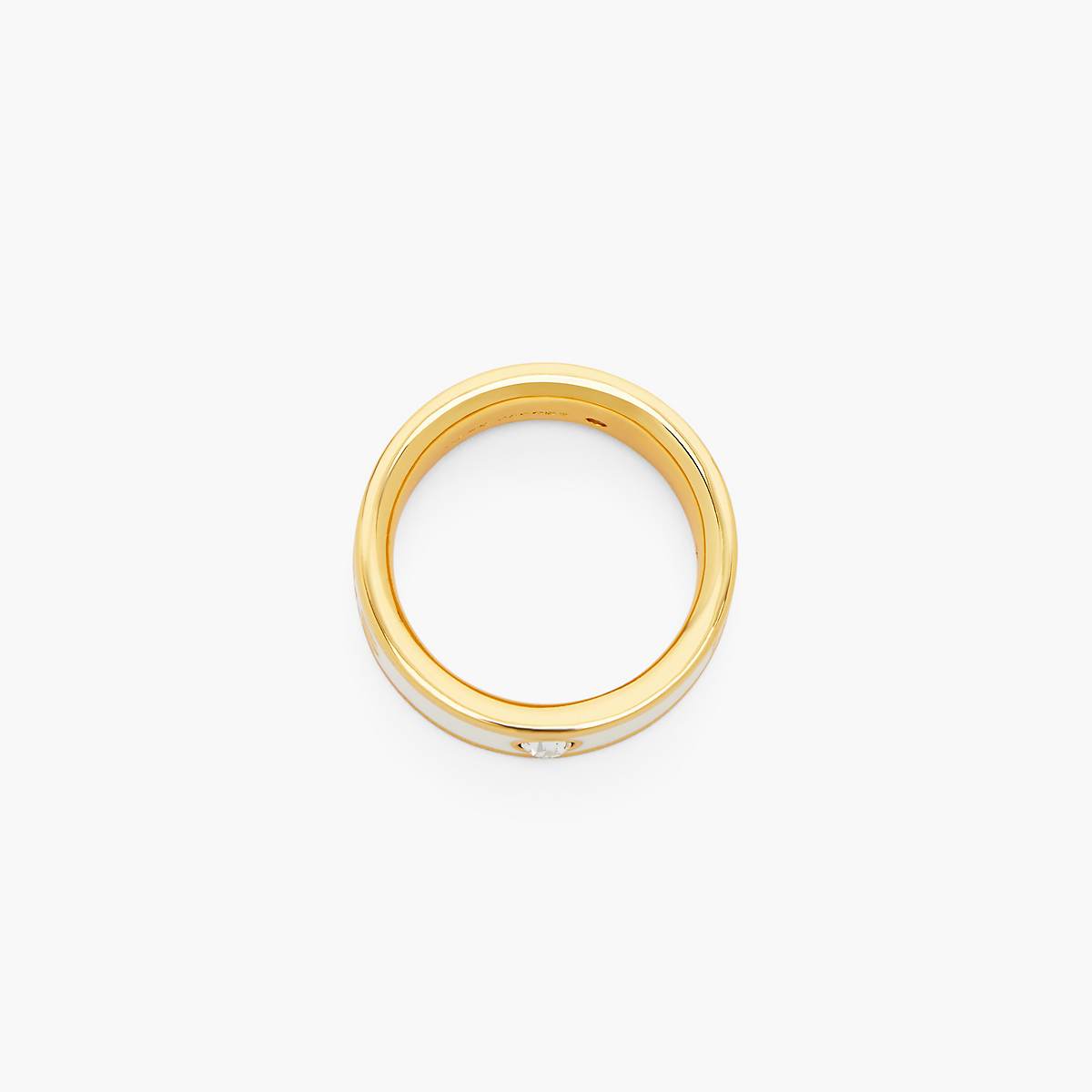 Women Marc Jacobs Marc Jacobs Enamel Rings Gold / Cream | UK MJ8120-A29