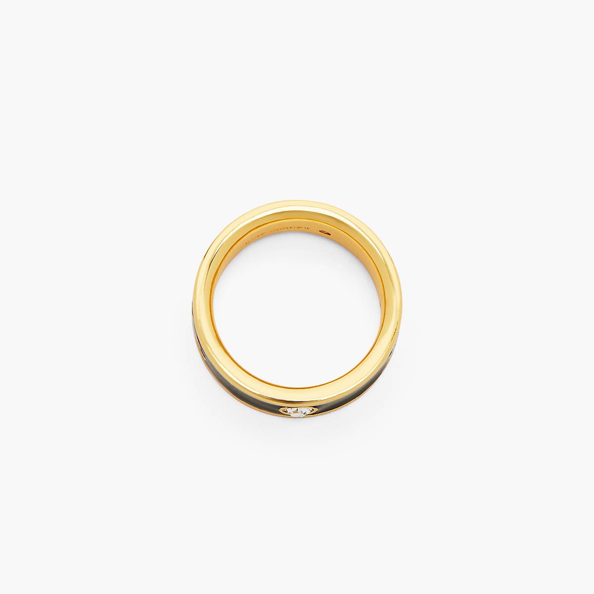 Women Marc Jacobs Marc Jacobs Enamel Rings Gold / Black | UK MJ3590-S98