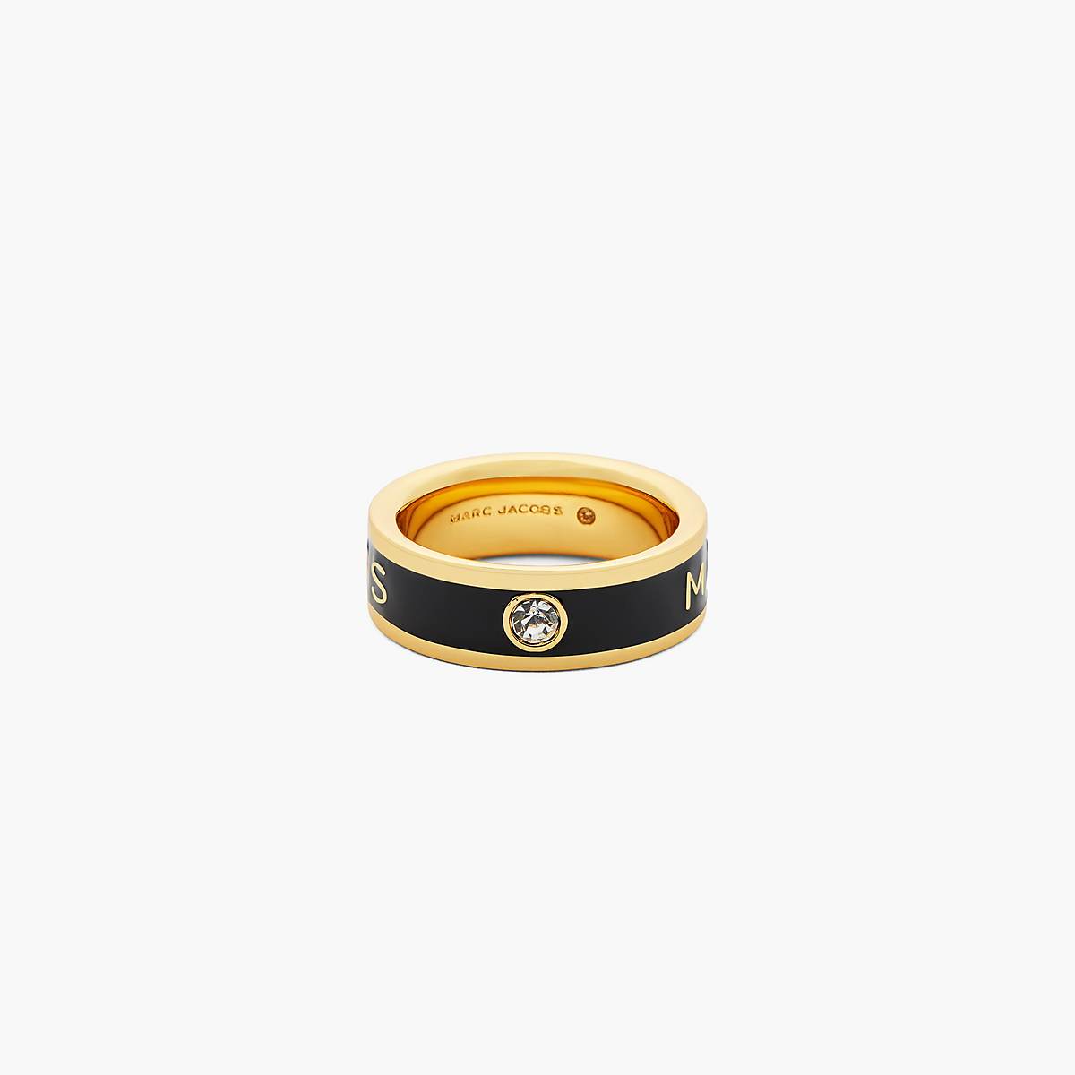 Women Marc Jacobs Marc Jacobs Enamel Rings Gold / Black | UK MJ3590-S98