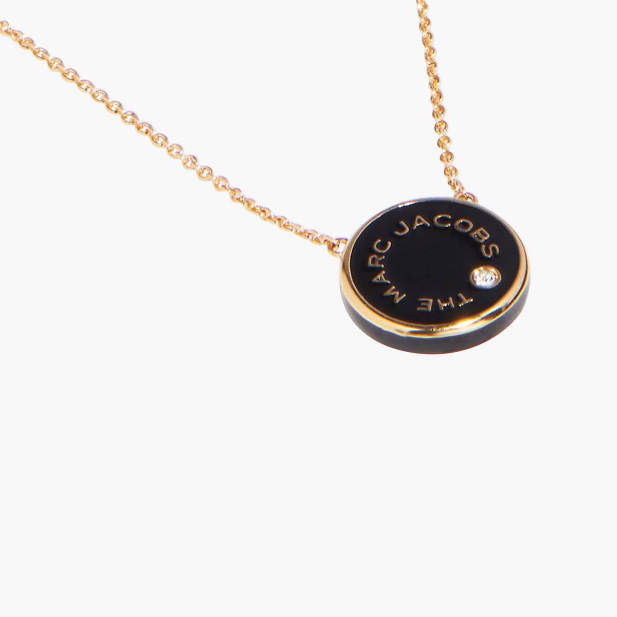 Women Marc Jacobs Medallion Pendant Necklaces Black / Gold | UK MJ0867-Q18