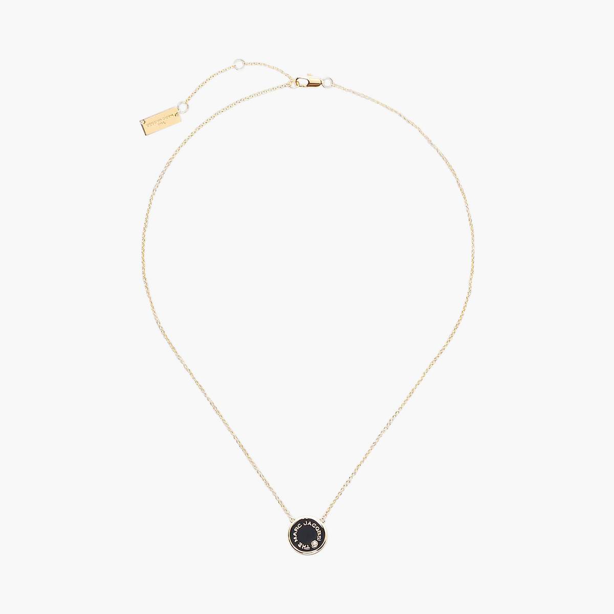 Women Marc Jacobs Medallion Pendant Necklaces Black / Gold | UK MJ0867-Q18