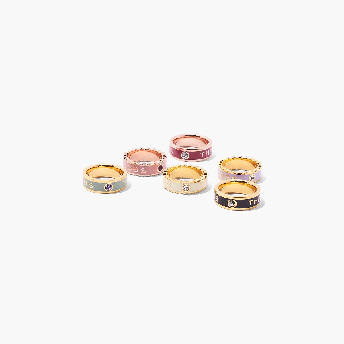 Women Marc Jacobs Medallion Rings Black / Gold | UK MJ1734-N16