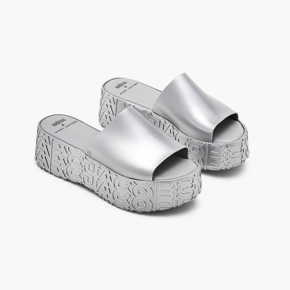 Women Marc Jacobs Melissa x Marc Jacobs Becky Platform Sandals Silver | UK MJ1960-H73